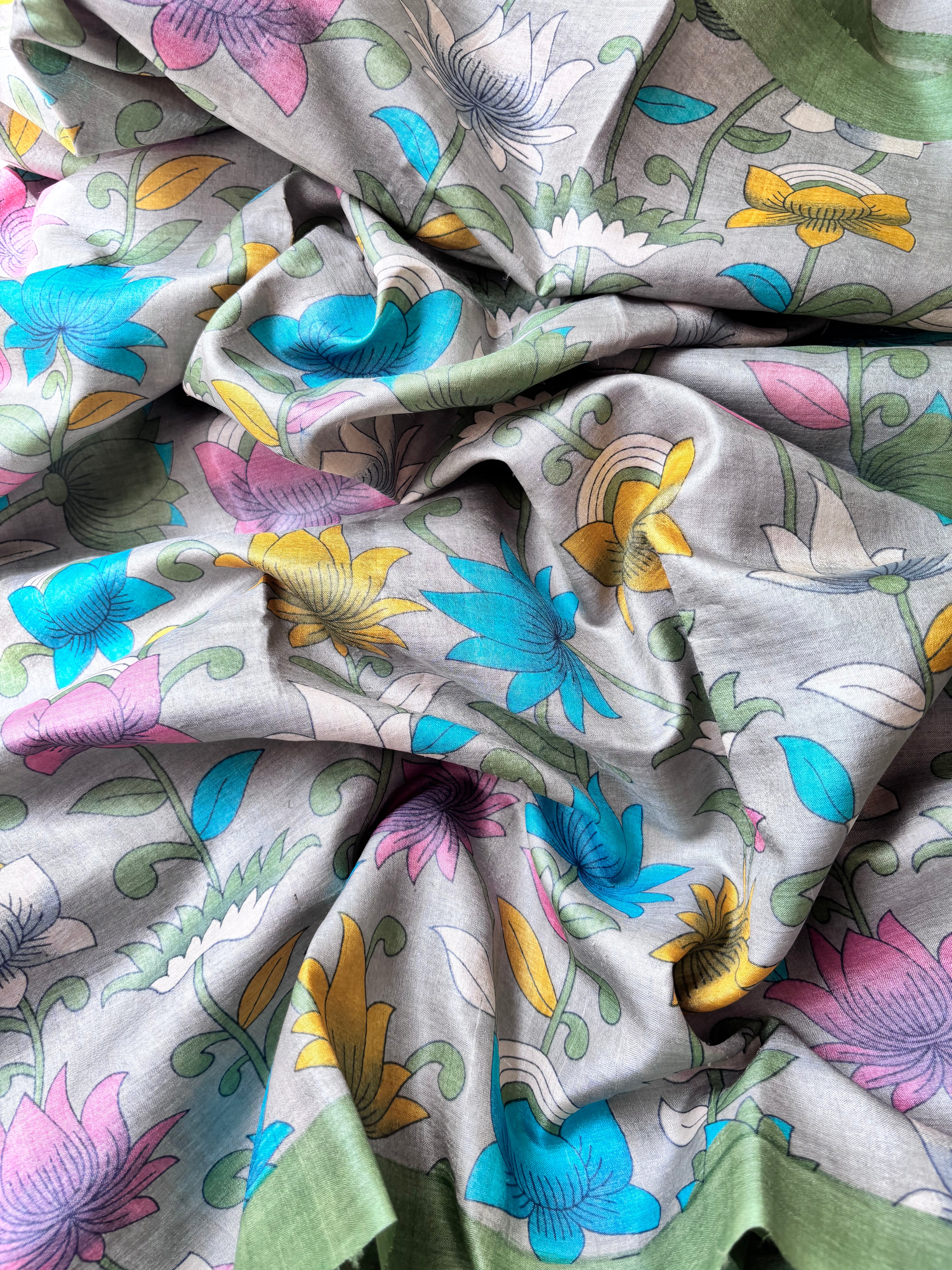 Gray Tussar Saree